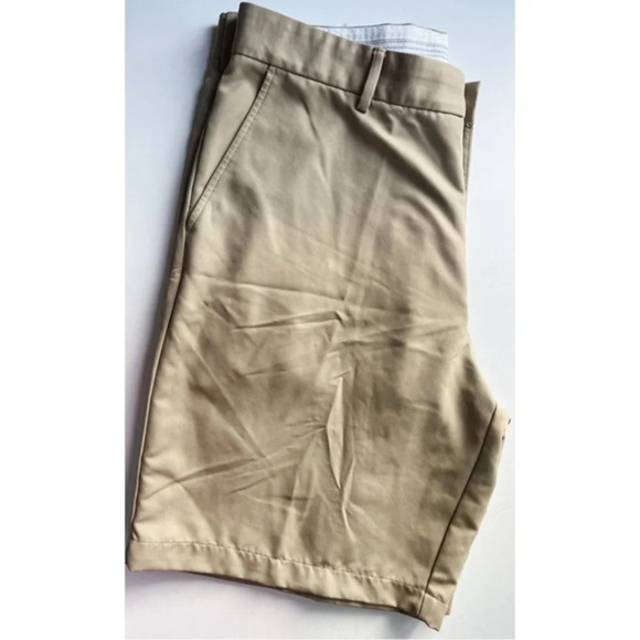 Greg Norman • Khaki Flat Front Shorts - Picture 1 of 4